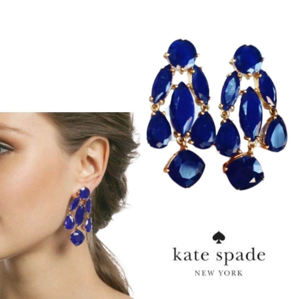 Kate Spade Chandelier Drop Earrings Sapphire Blue